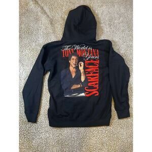 Scarface Tony Montana Hoodie Mens M Black Graphic Pullover Movie Quote No Tag